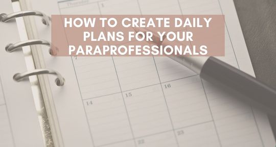 Paraprofessional Plans Blog